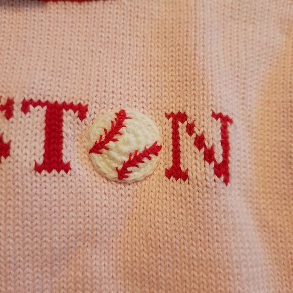 Purple Mountain girls 6-9 months Boston Red Sox knit pink & red sweater NWT - Picture 3 of 6